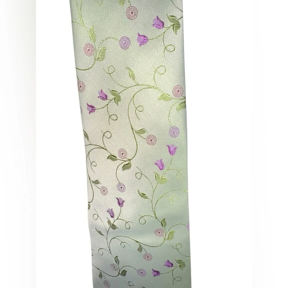 Giorgio Armani Green Floral Tie